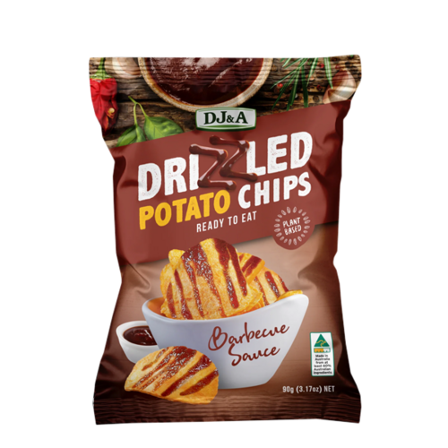 Drizzled potato chips